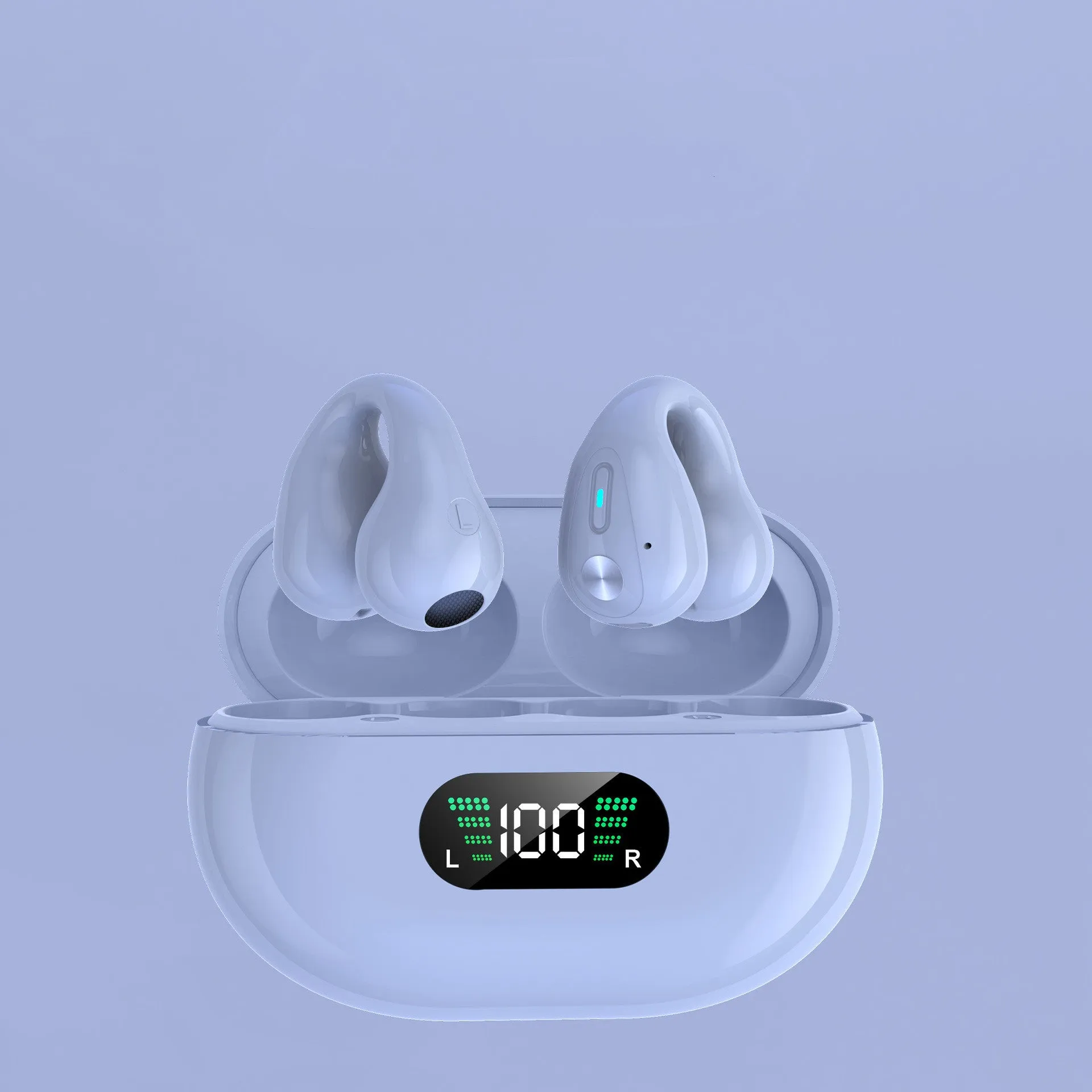 Bone Conduction Headphones TWS Earbuds Ear Clip Bluetooth 5.3 In-Ear Bass HIFI