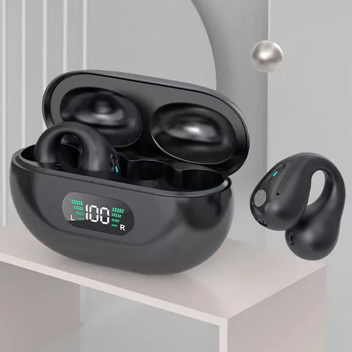 Bone Conduction Headphones TWS Earbuds Ear Clip Bluetooth 5.3 In-Ear Bass HIFI
