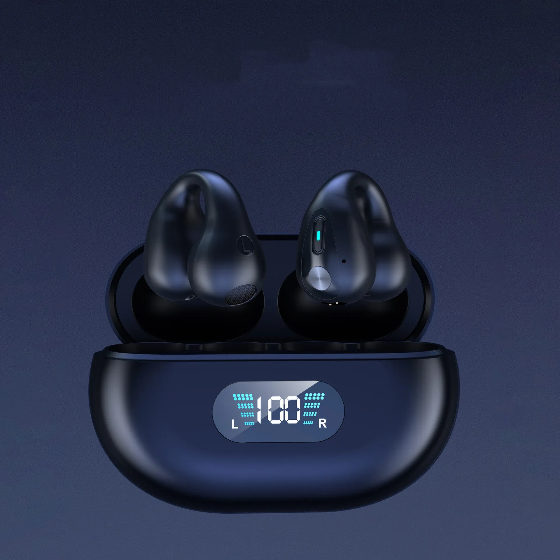 Bone Conduction Headphones TWS Earbuds Ear Clip Bluetooth 5.3 In-Ear Bass HIFI