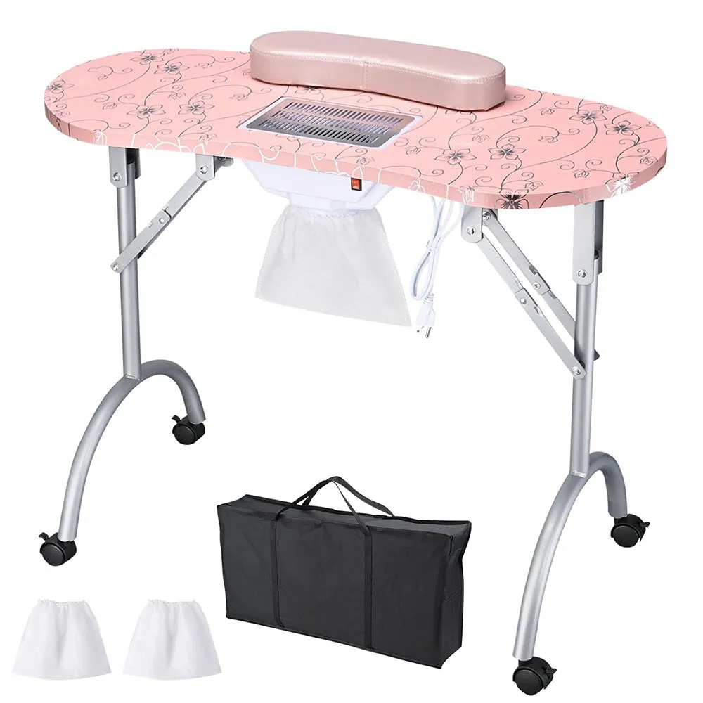 Byootique Mobile Manicure Table with Dust Collector
