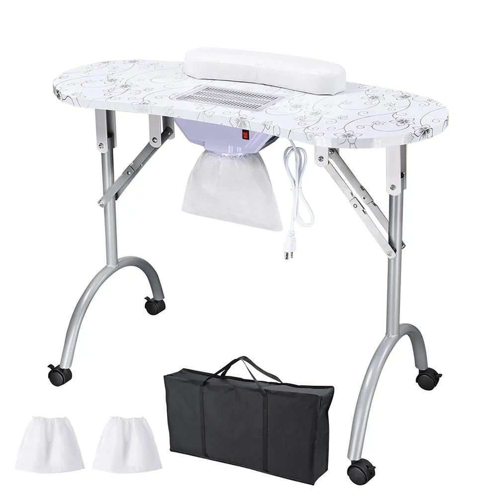 Byootique Mobile Manicure Table with Dust Collector