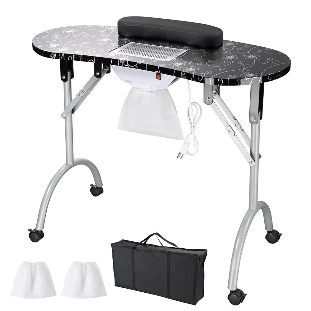 Byootique Mobile Manicure Table with Dust Collector