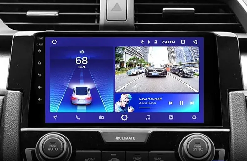 Car Dealz 10.2" Android 10.0 Honda Civic 10 FC FK 2016-2019 In Dash Plus OEM Fascia