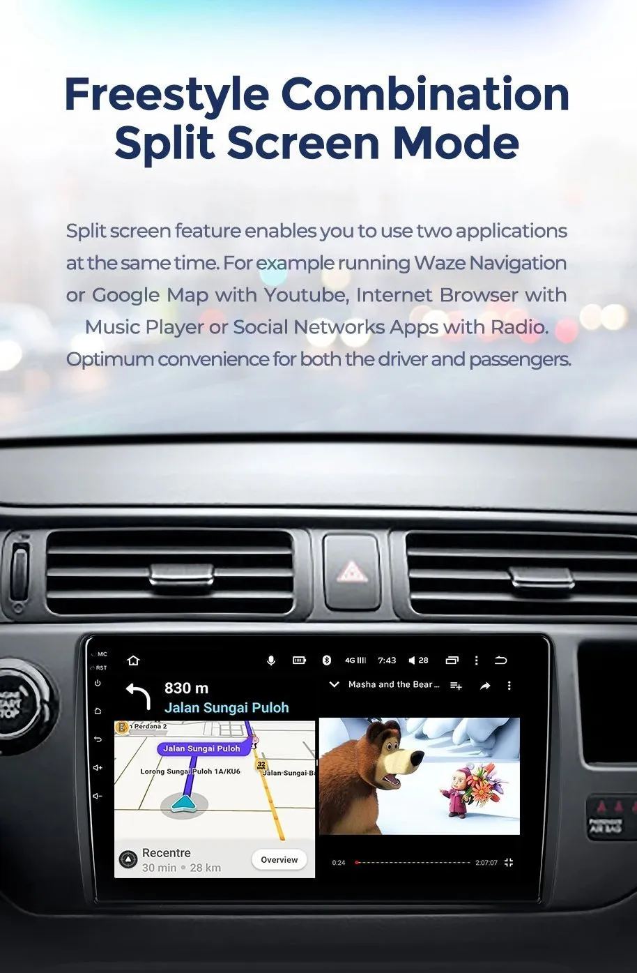 Car Dealz 10.2" Android 10.0 Kia Sorento UM 2014-2017 w CAM In Dash Plus OEM Fascia