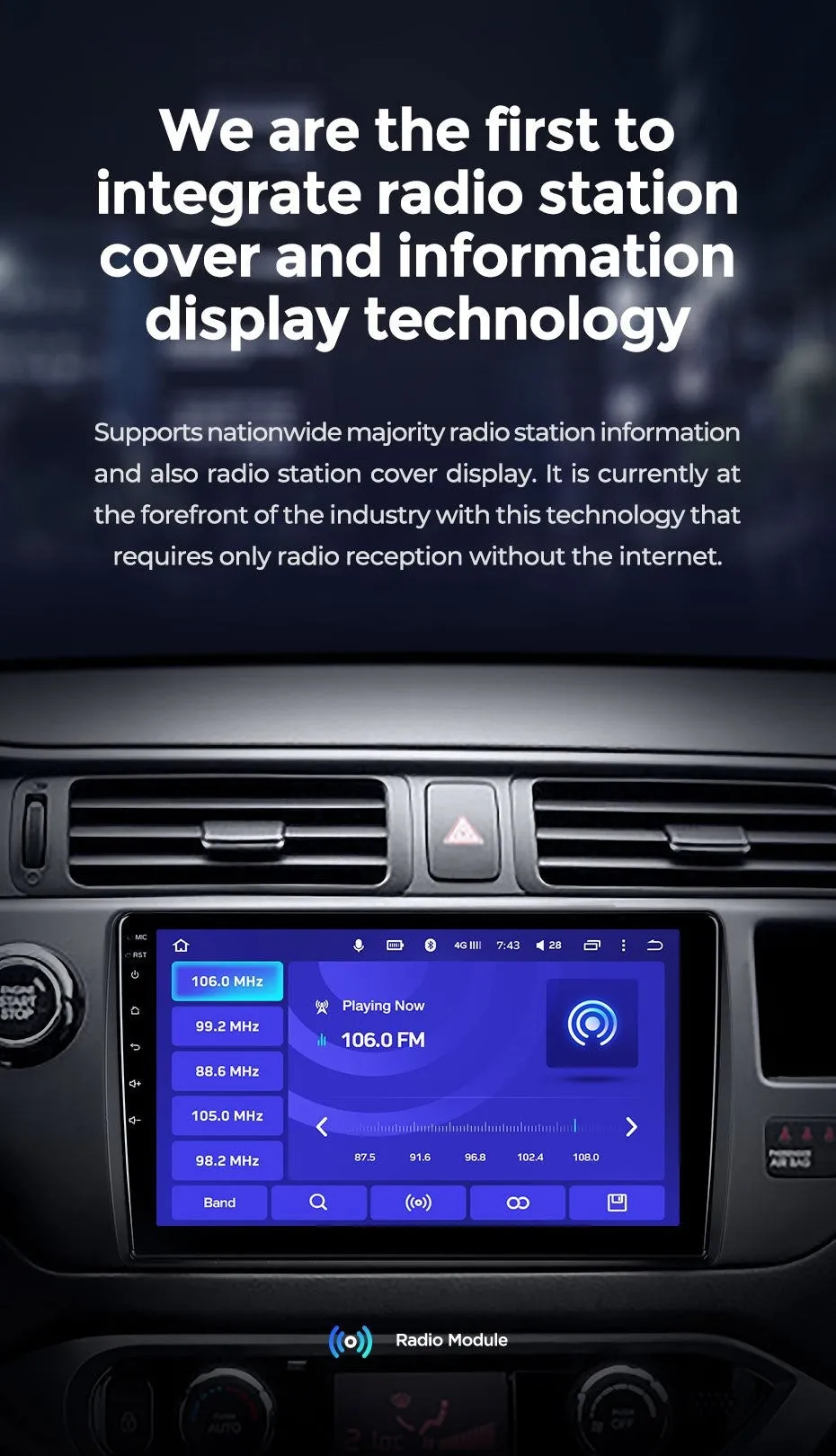 Car Dealz 10.2" Android 10.0 Kia Sorento UM 2014-2017 w CAM In Dash Plus OEM Fascia