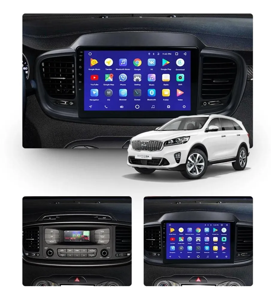 Car Dealz 10.2" Android 10.0 Kia Sorento UM 2014-2017 w CAM In Dash Plus OEM Fascia