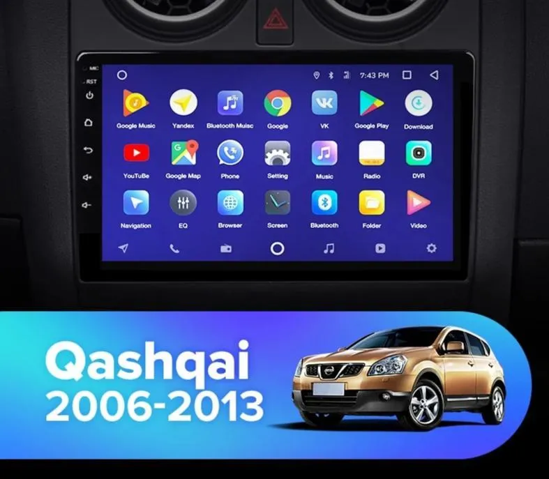 Car Dealz 10.2" Android 10.0 Nissan Qashqai 1 J10 2006-2013 In Dash Plus OEM Fascia