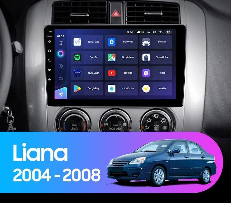 Car Dealz 10.2" Android 12.0 For Suzuki Liana 1 2004 - 2008 In Dash Plus OEM Fascia