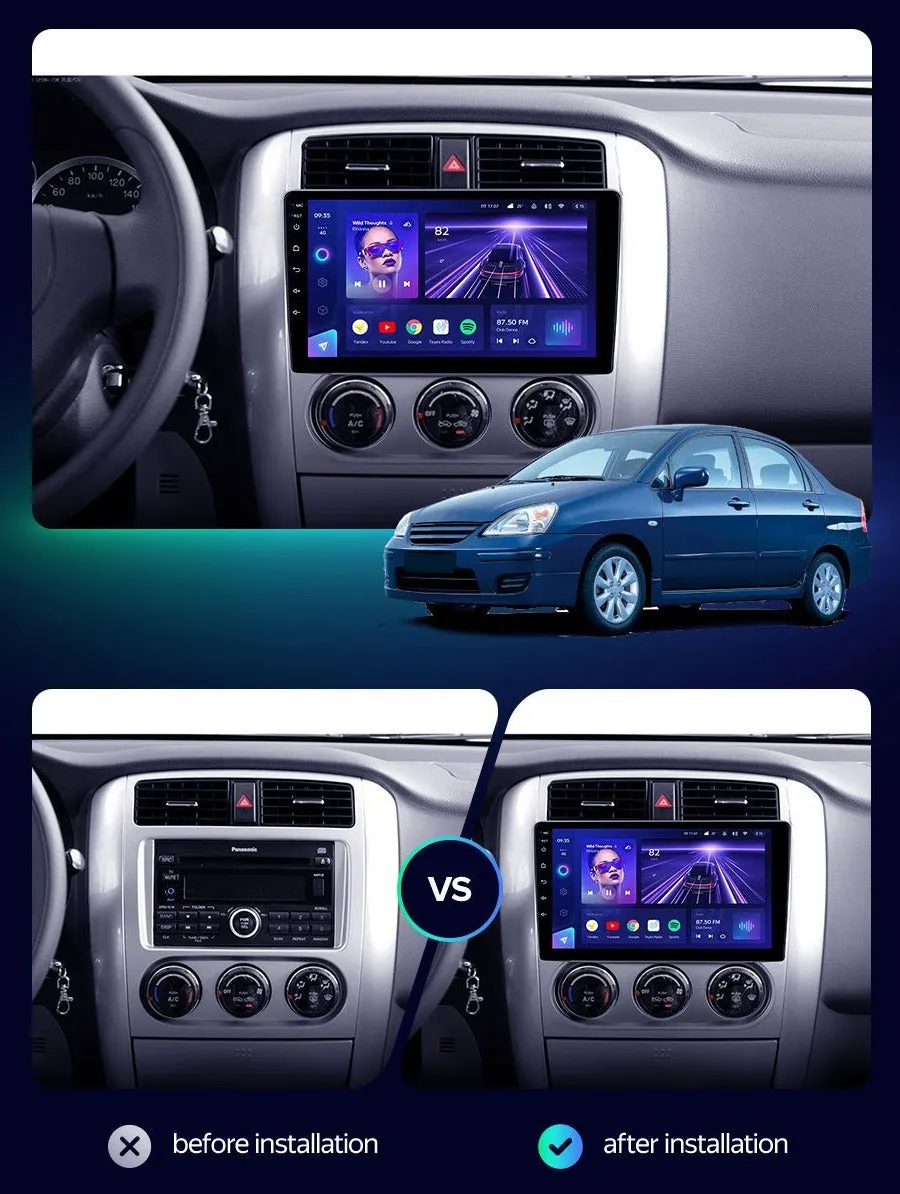 Car Dealz 10.2" Android 12.0 For Suzuki Liana 1 2004 - 2008 In Dash Plus OEM Fascia