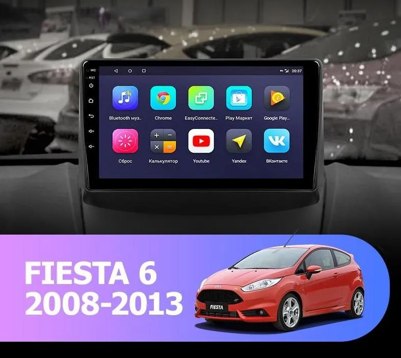Car Dealz 9" Android 10.0 Ford Fiesta 6 Mk VI 2008-2013 w CAM In Dash Plus OEM Fascia