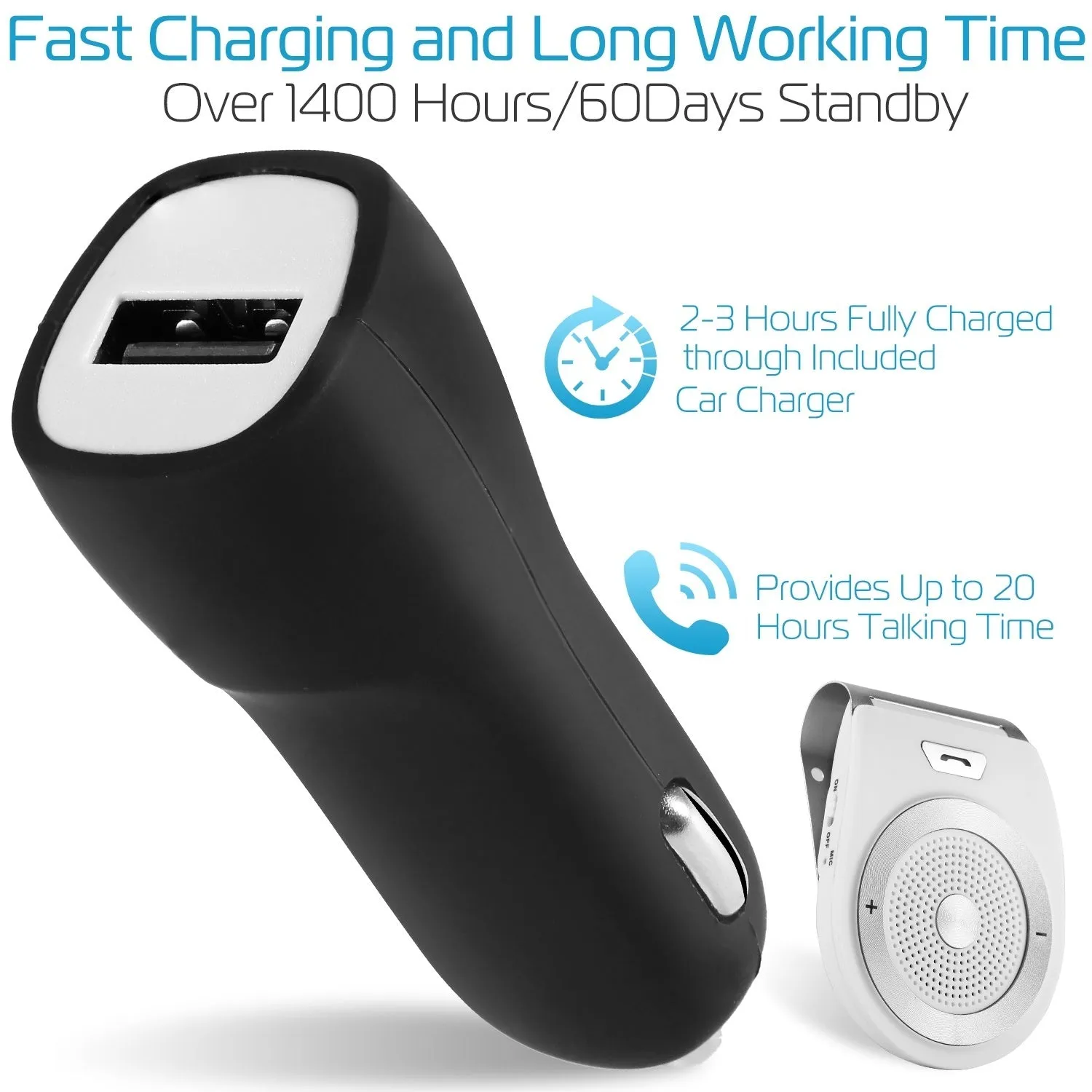 Car Wireless Speakerphone Wireless V4.1 In-Car Speaker Hands-free