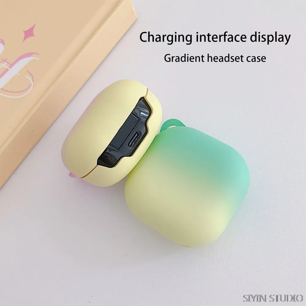 Case For Samsung Galaxy Buds 2 Pro / Galaxy Buds 2 / Galaxy Buds Pro /Galaxy Buds Live Gradient Hard PC Shockproof Cover- Pink Blue