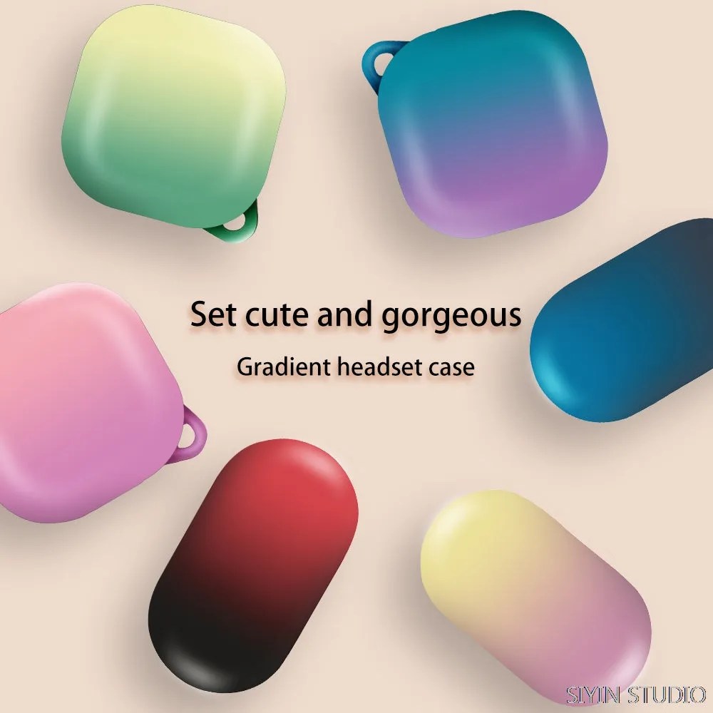 Case For Samsung Galaxy Buds 2 Pro / Galaxy Buds 2 / Galaxy Buds Pro /Galaxy Buds Live Gradient Hard PC Shockproof Cover- Pink Blue