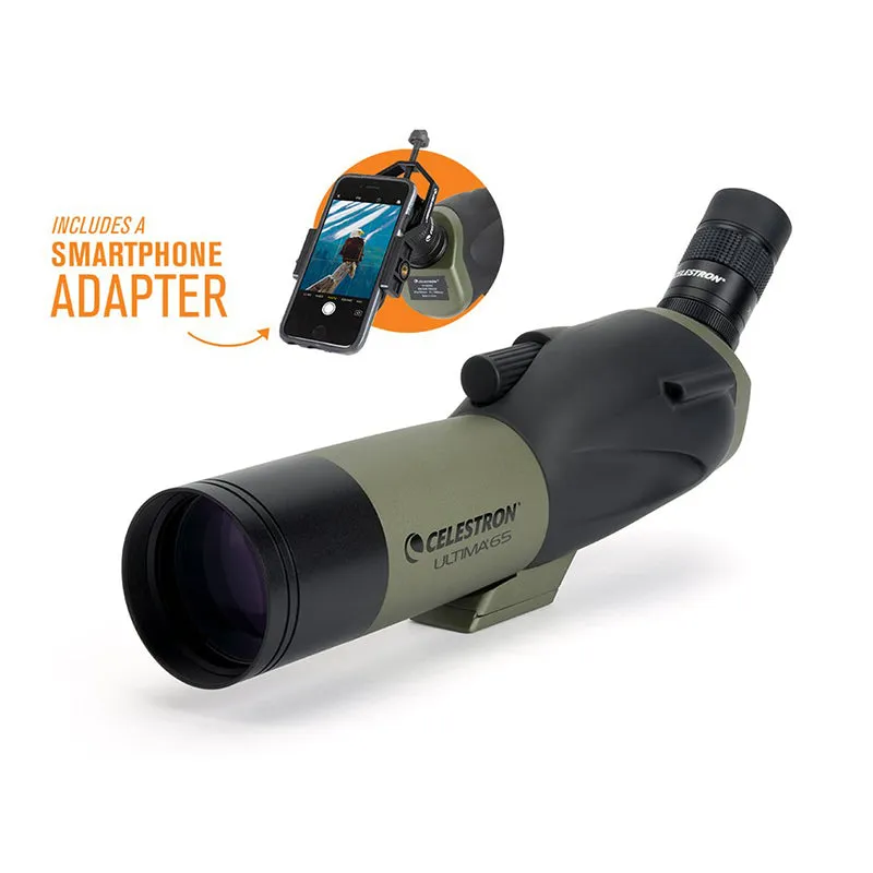 Celestron Ultima 65 Angled Spotting Scope with Smartphone Adapter - 52348