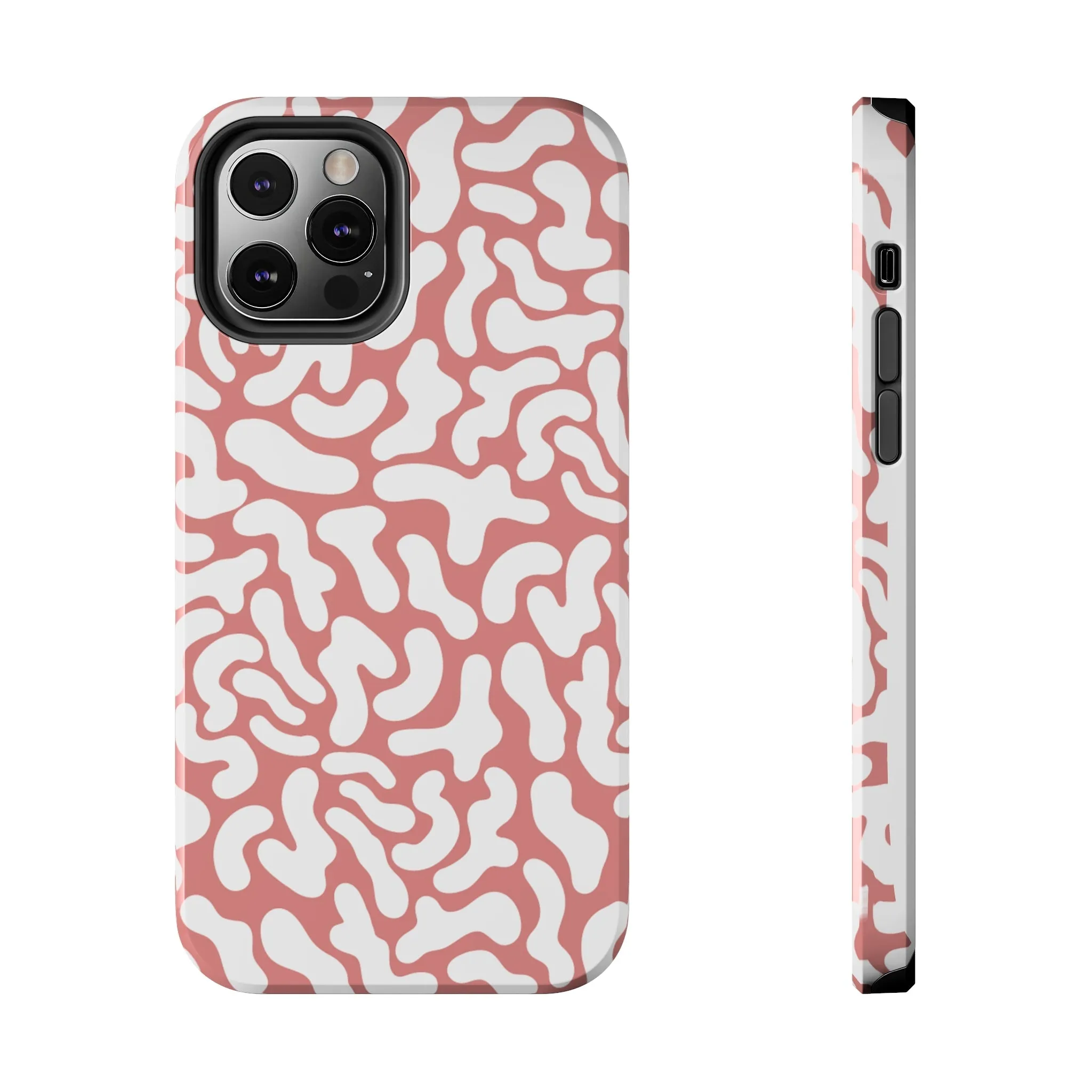 Chic Pink and White Pattern Cell Phone Cover: Stylish Device Protection