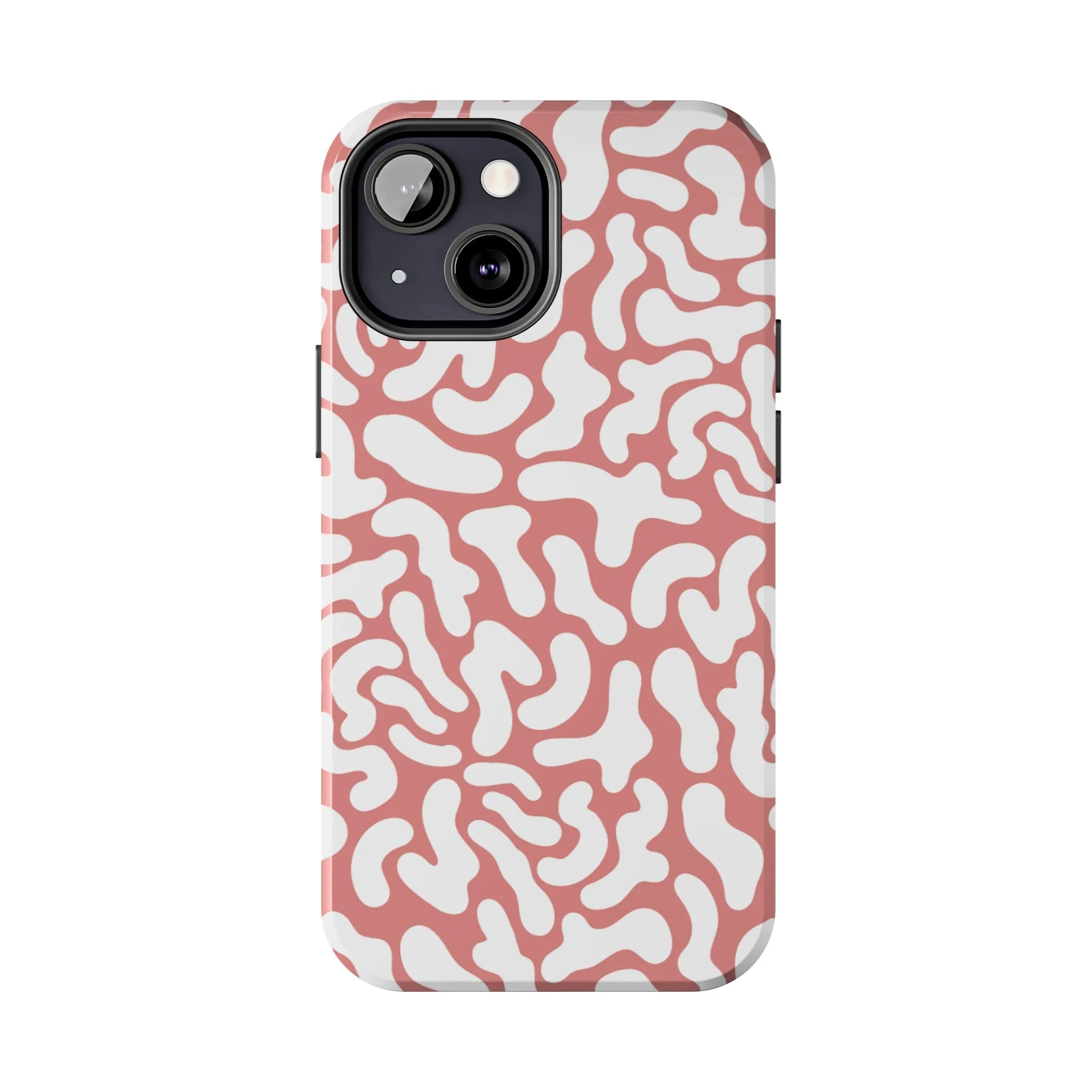 Chic Pink and White Pattern Cell Phone Cover: Stylish Device Protection