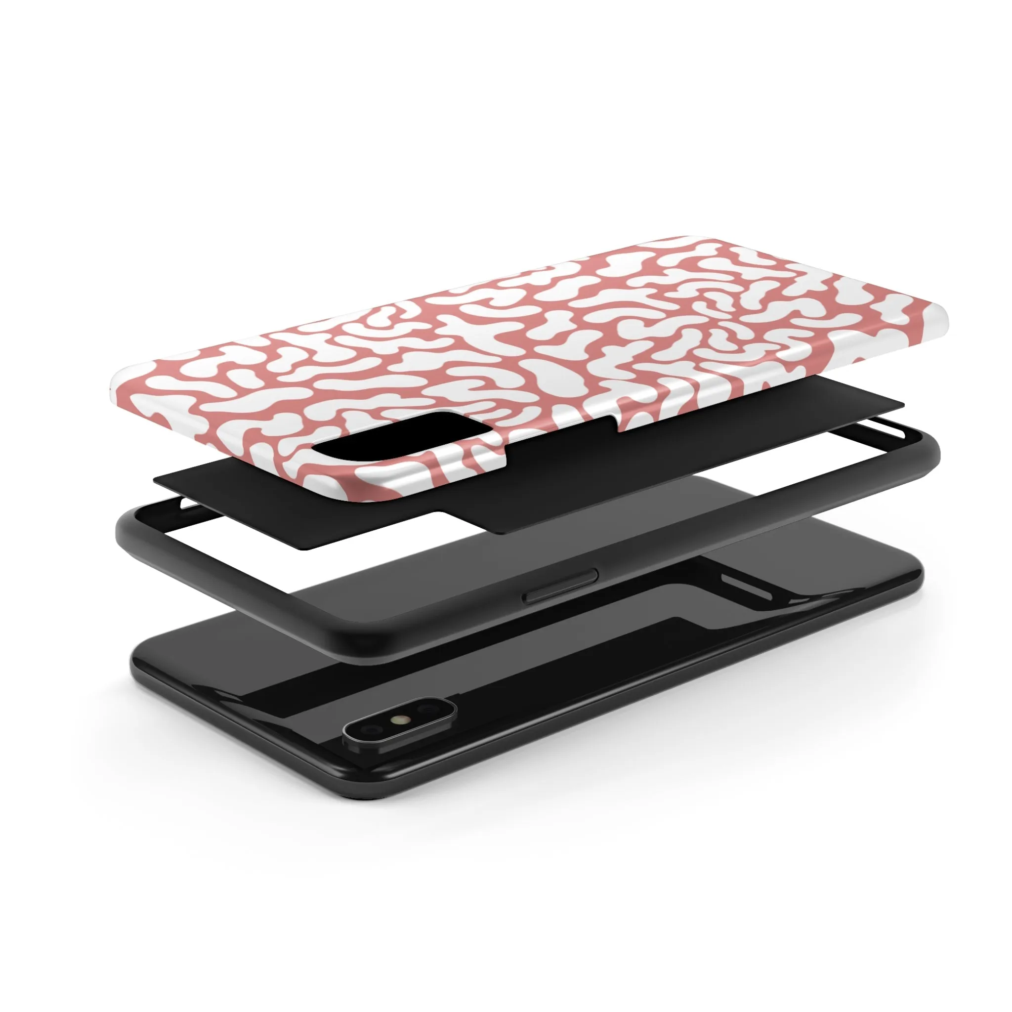 Chic Pink and White Pattern Cell Phone Cover: Stylish Device Protection