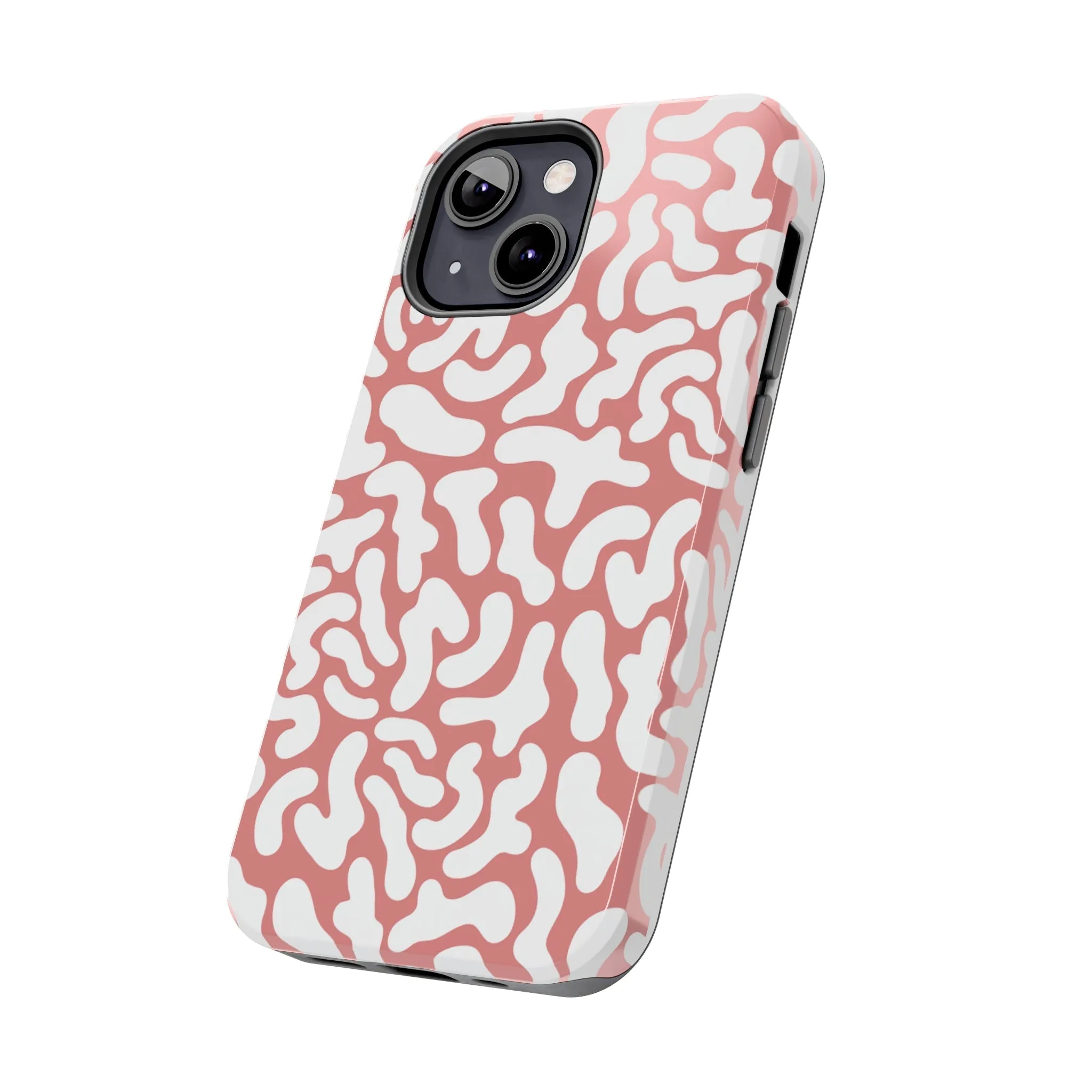 Chic Pink and White Pattern Cell Phone Cover: Stylish Device Protection