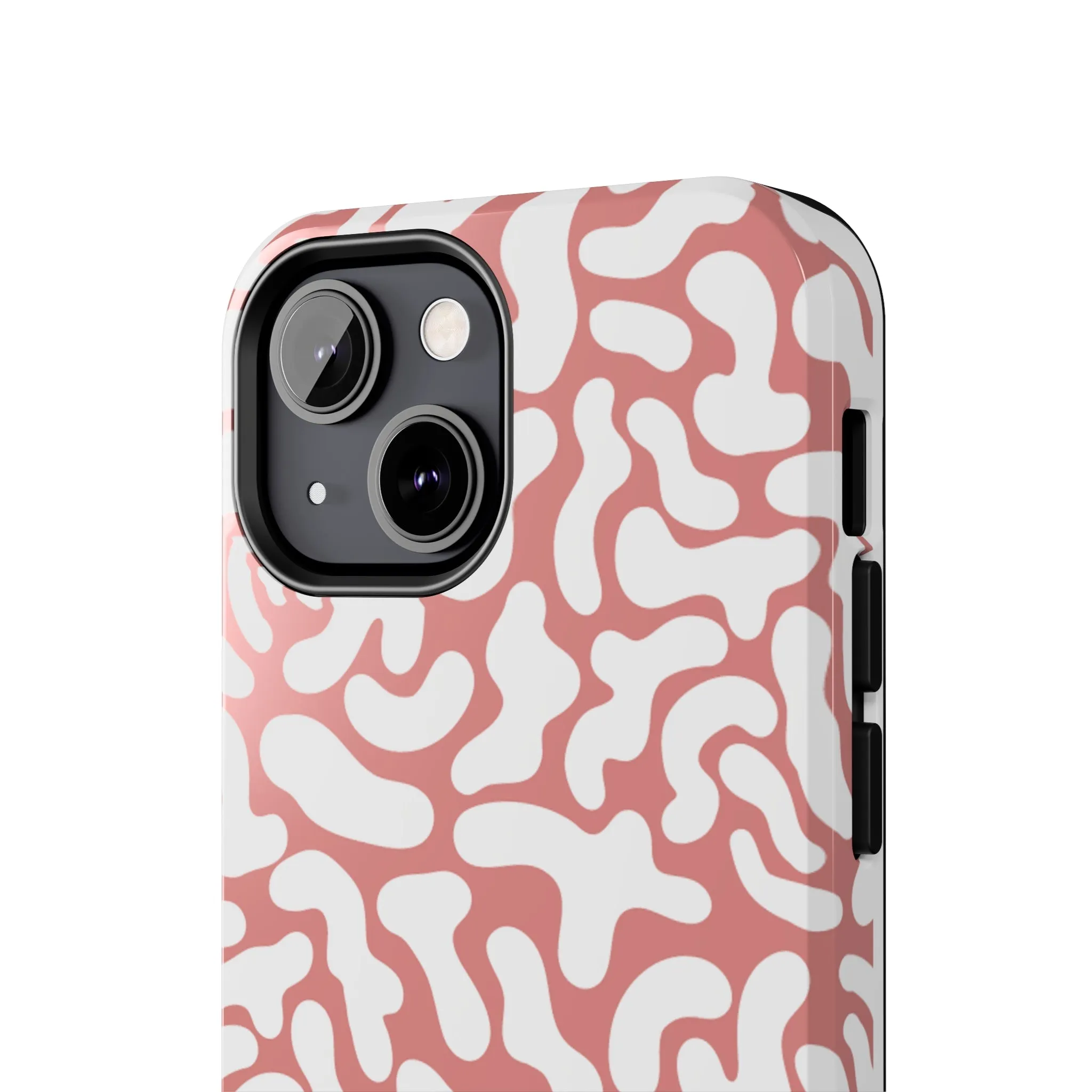 Chic Pink and White Pattern Cell Phone Cover: Stylish Device Protection
