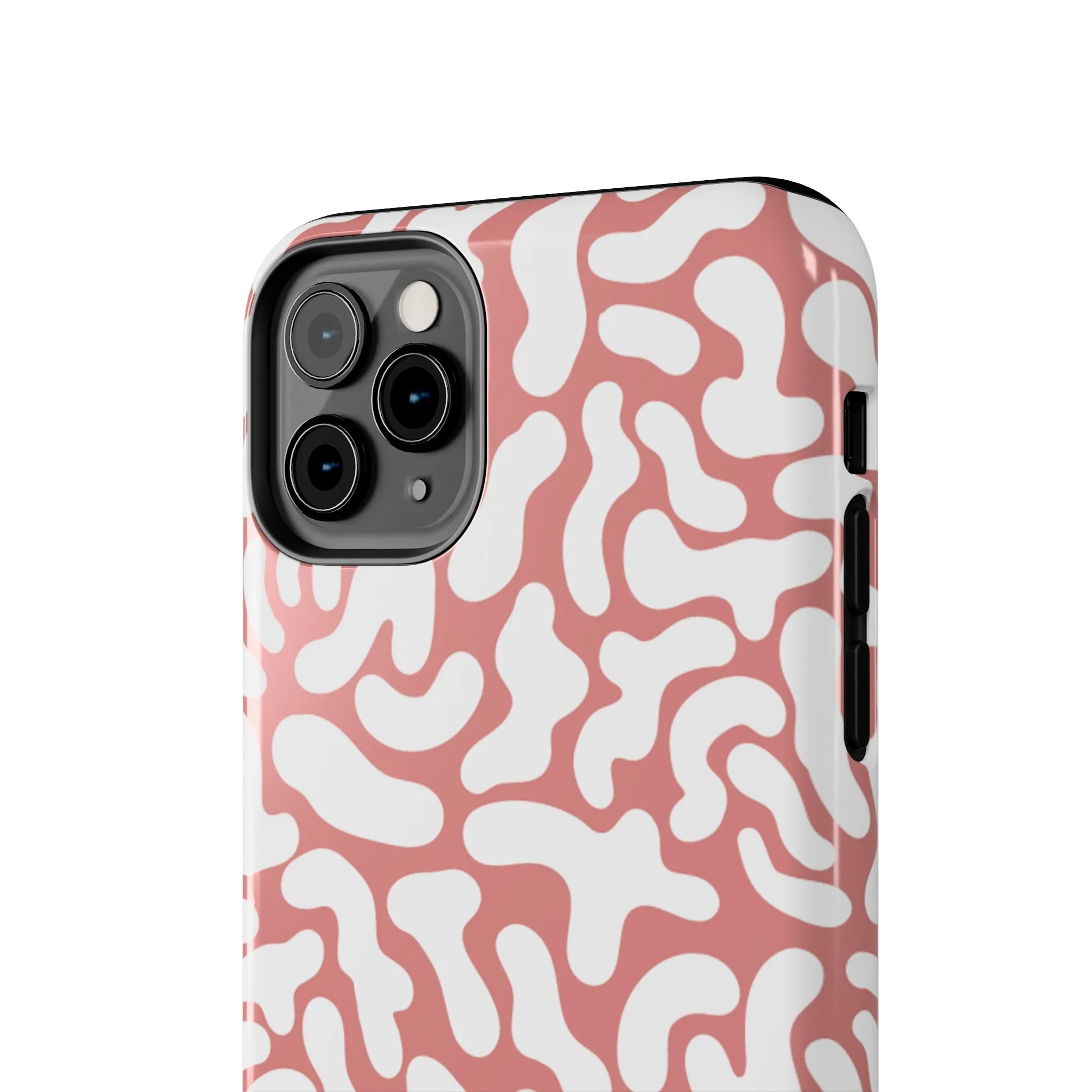 Chic Pink and White Pattern Cell Phone Cover: Stylish Device Protection