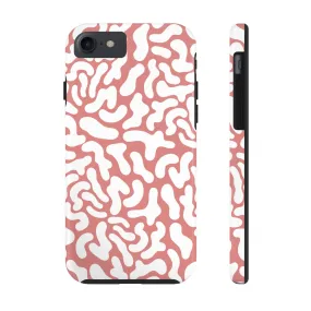 Chic Pink and White Pattern Cell Phone Cover: Stylish Device Protection