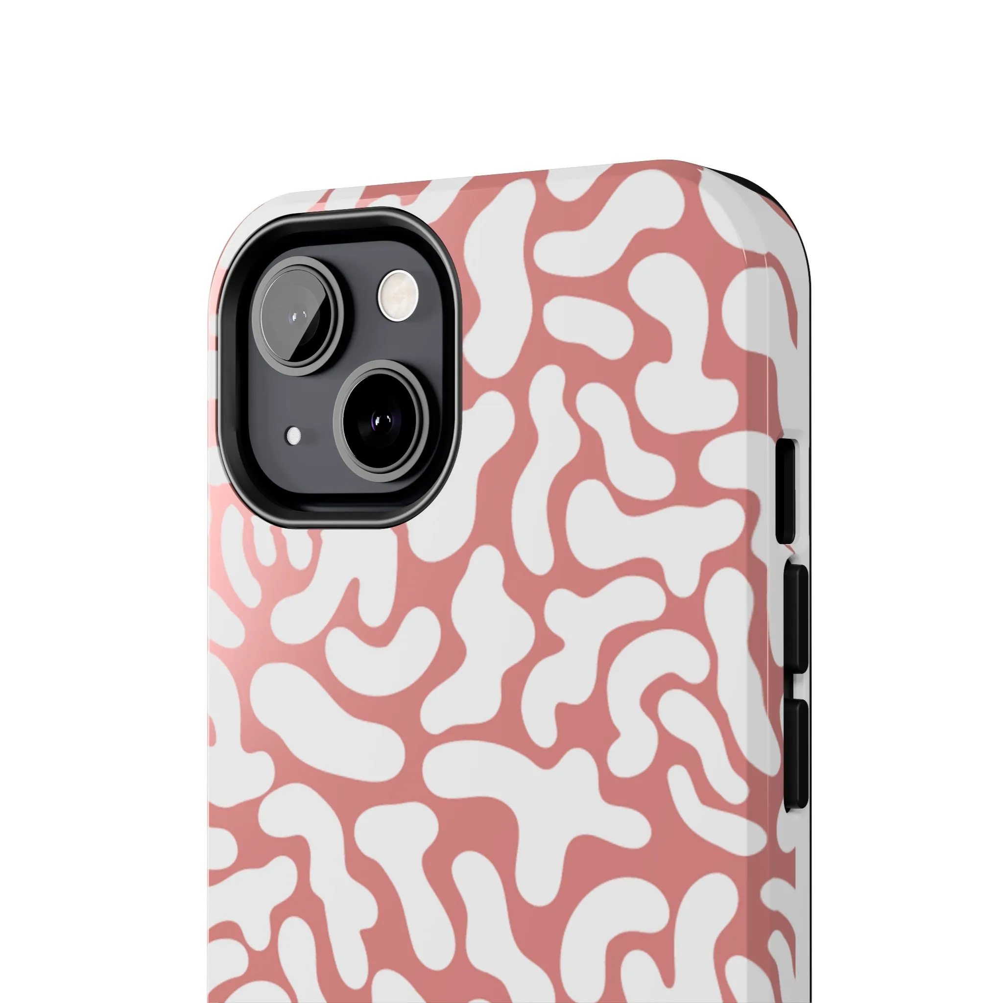 Chic Pink and White Pattern Cell Phone Cover: Stylish Device Protection
