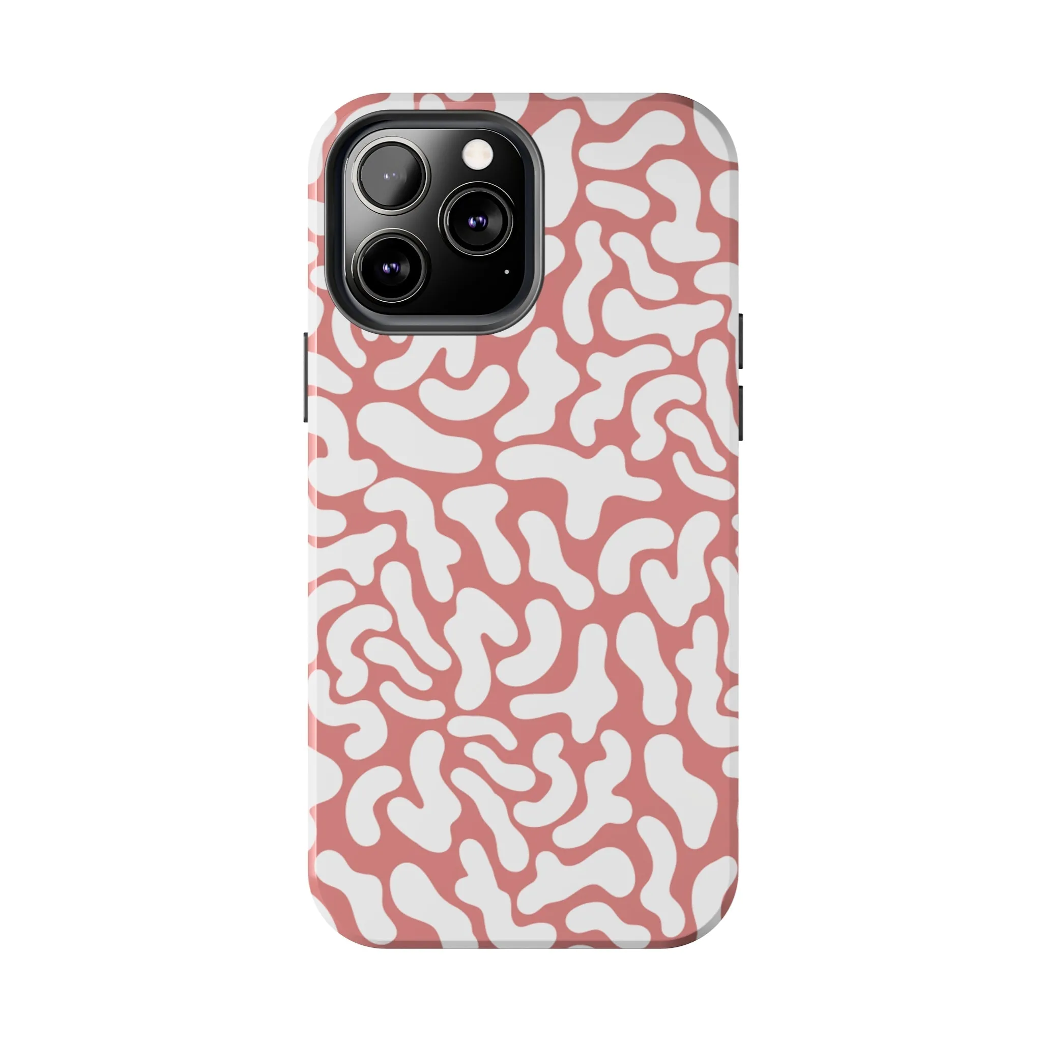 Chic Pink and White Pattern Cell Phone Cover: Stylish Device Protection