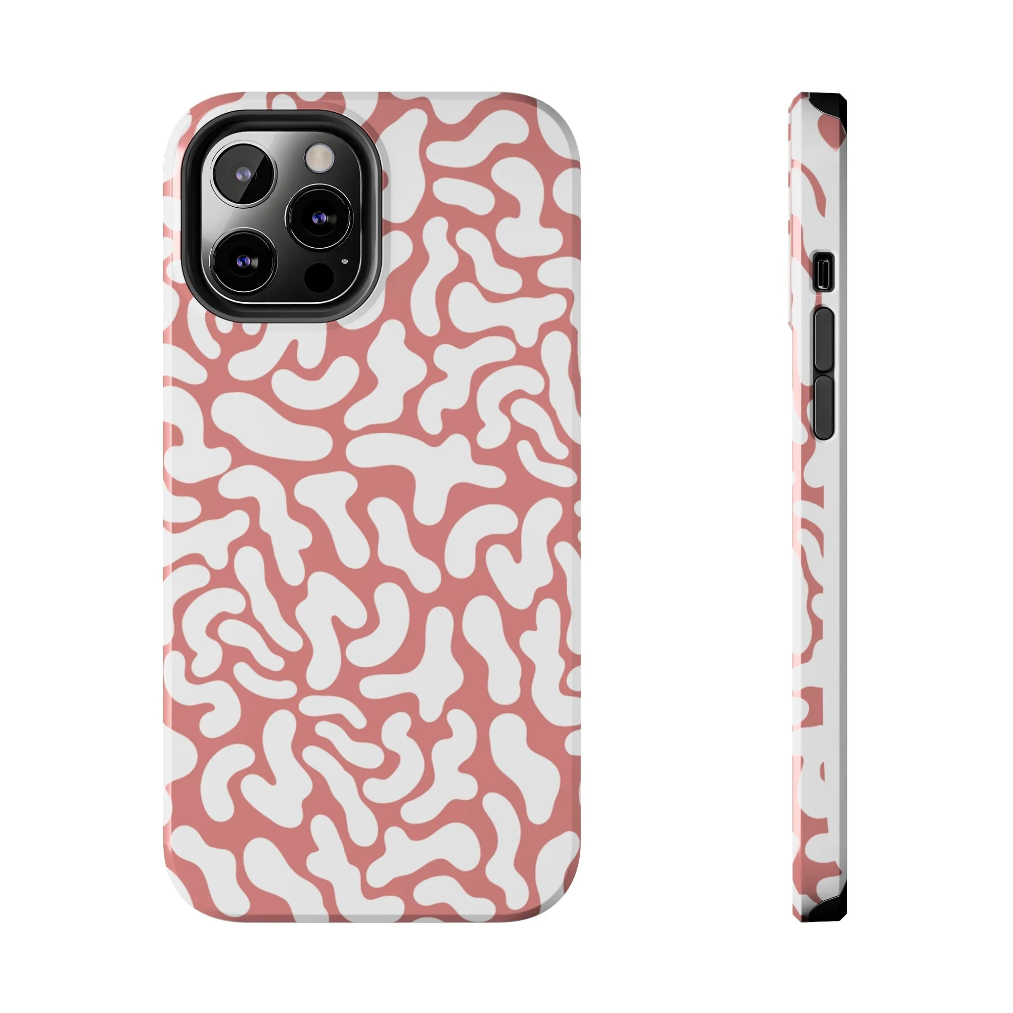 Chic Pink and White Pattern Cell Phone Cover: Stylish Device Protection