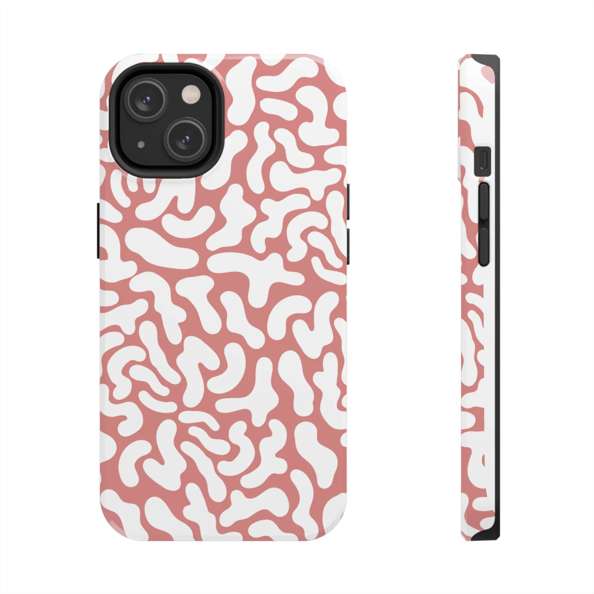 Chic Pink and White Pattern Cell Phone Cover: Stylish Device Protection