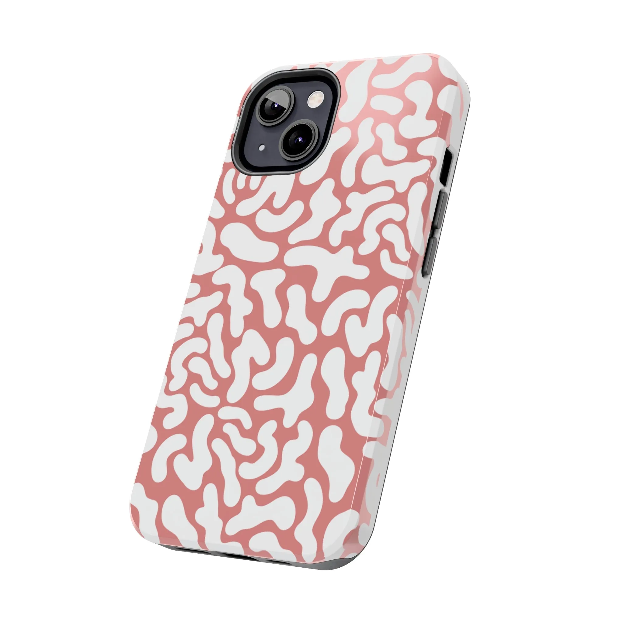 Chic Pink and White Pattern Cell Phone Cover: Stylish Device Protection