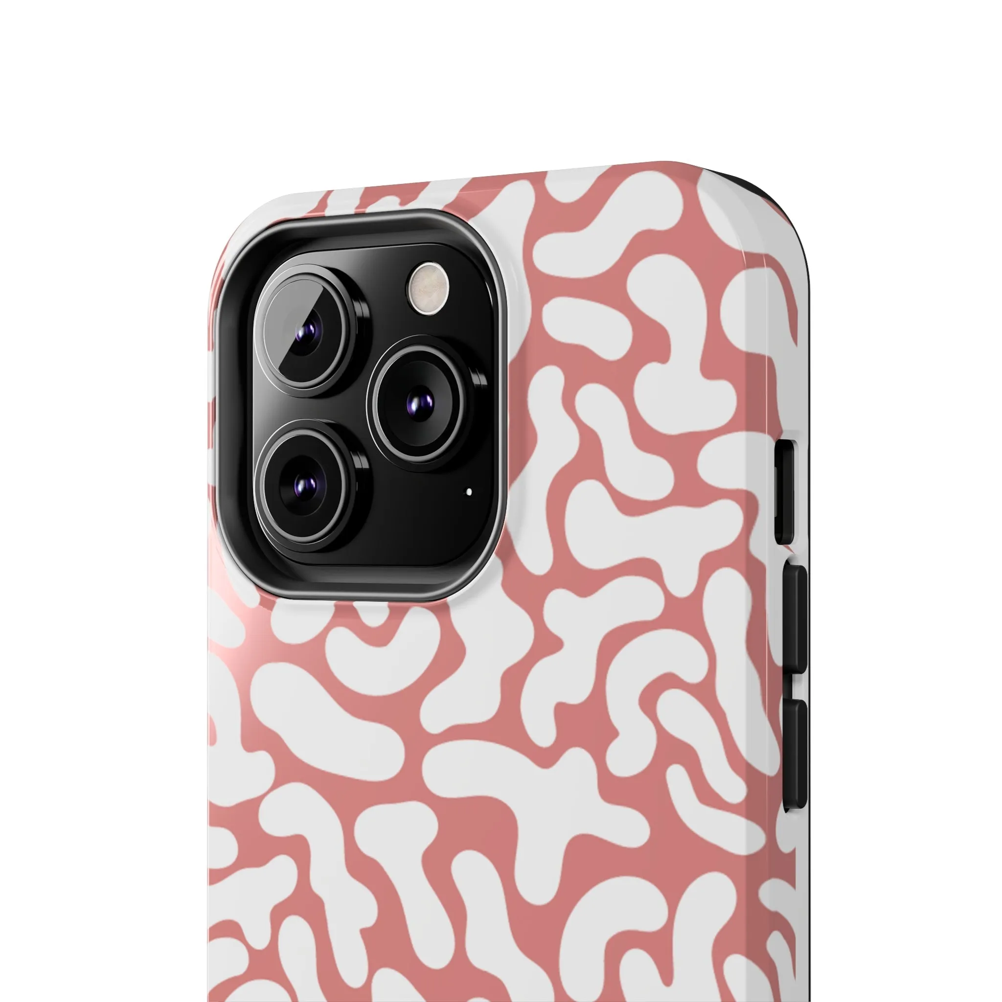 Chic Pink and White Pattern Cell Phone Cover: Stylish Device Protection
