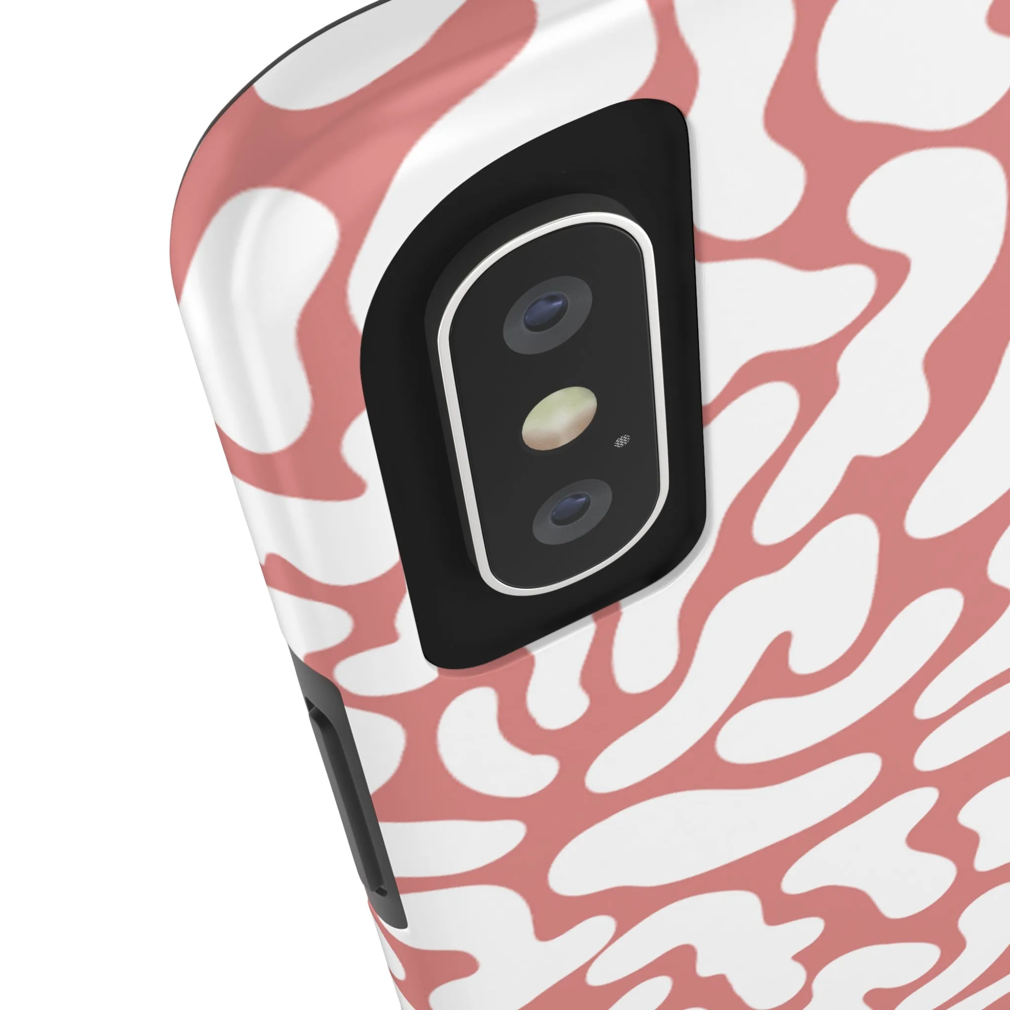 Chic Pink and White Pattern Cell Phone Cover: Stylish Device Protection