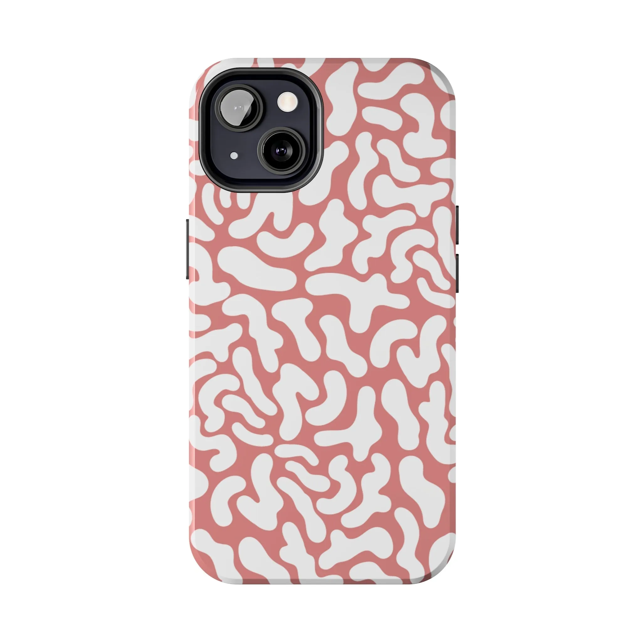 Chic Pink and White Pattern Cell Phone Cover: Stylish Device Protection