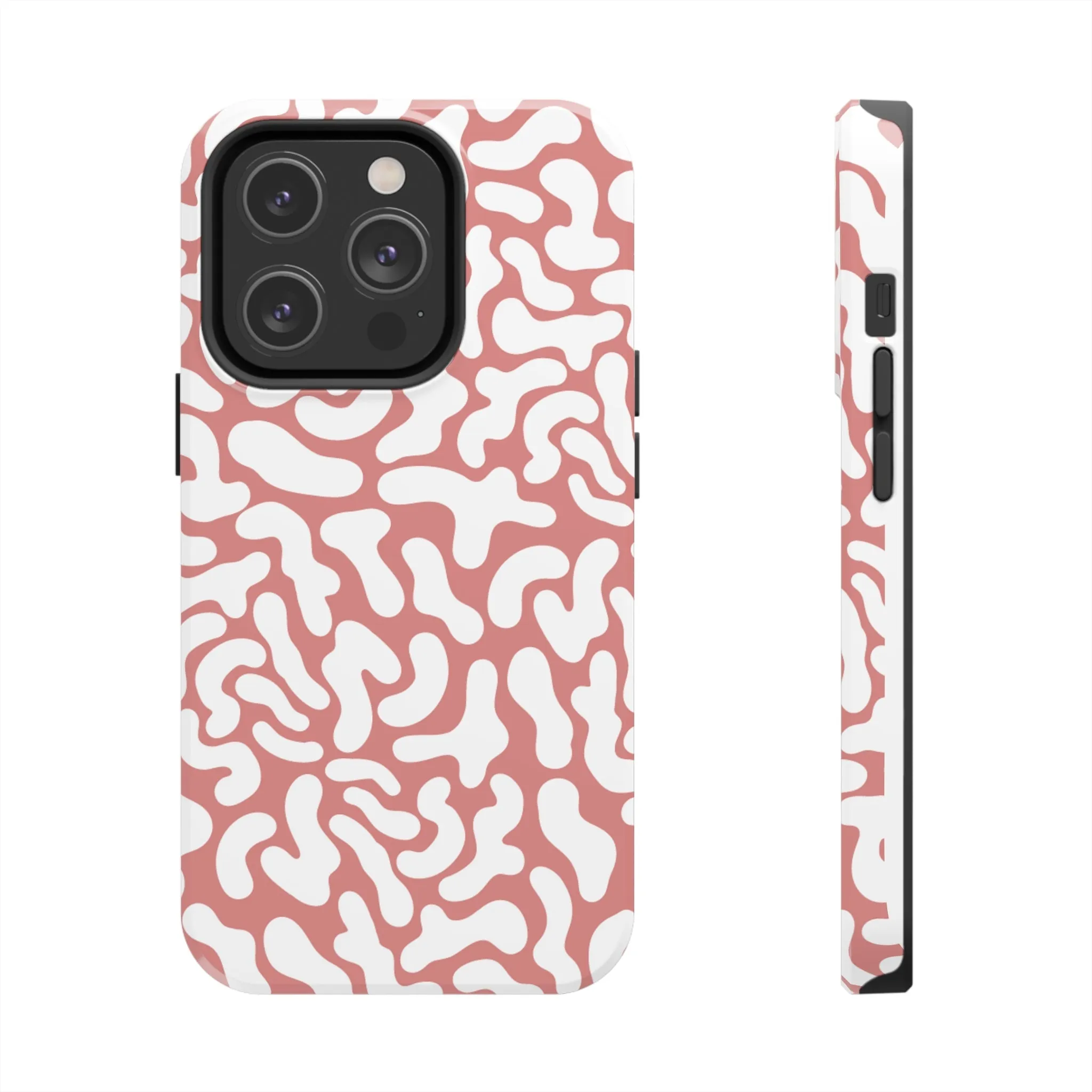 Chic Pink and White Pattern Cell Phone Cover: Stylish Device Protection