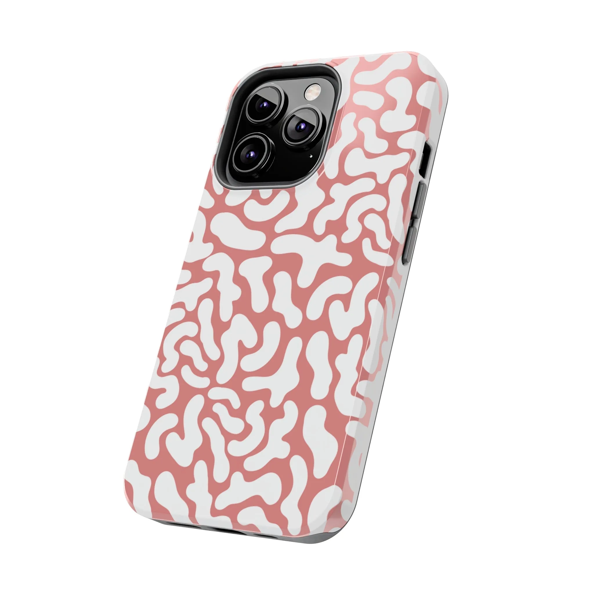 Chic Pink and White Pattern Cell Phone Cover: Stylish Device Protection