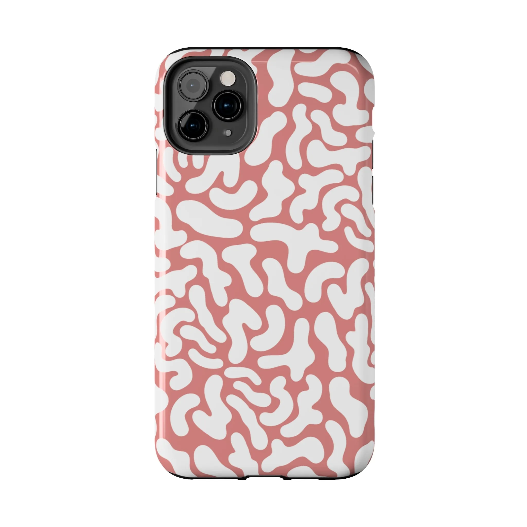 Chic Pink and White Pattern Cell Phone Cover: Stylish Device Protection