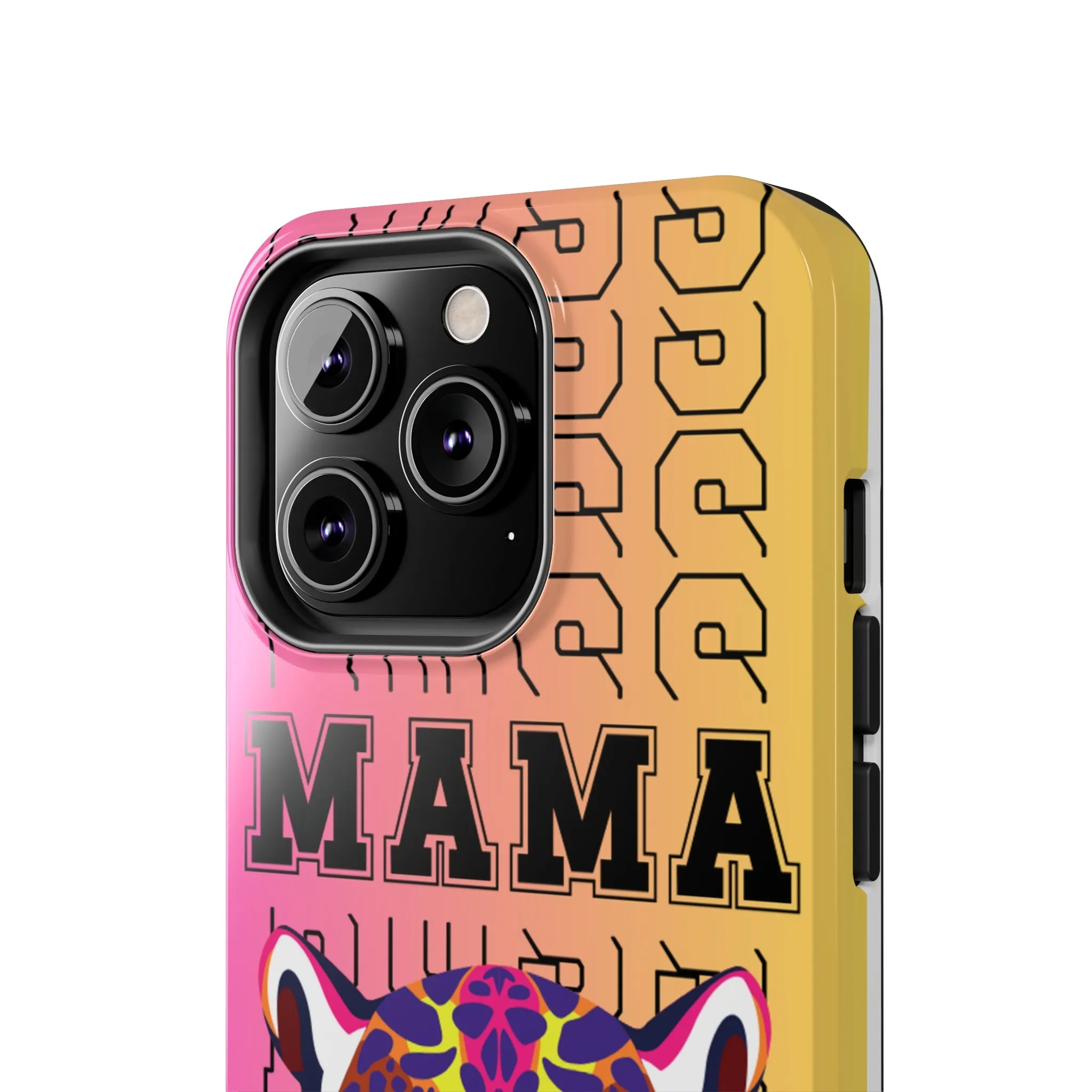 Colorful Cheetah 'Boss Mama' iPhone Case - Stylish and Empowering Protective Cover