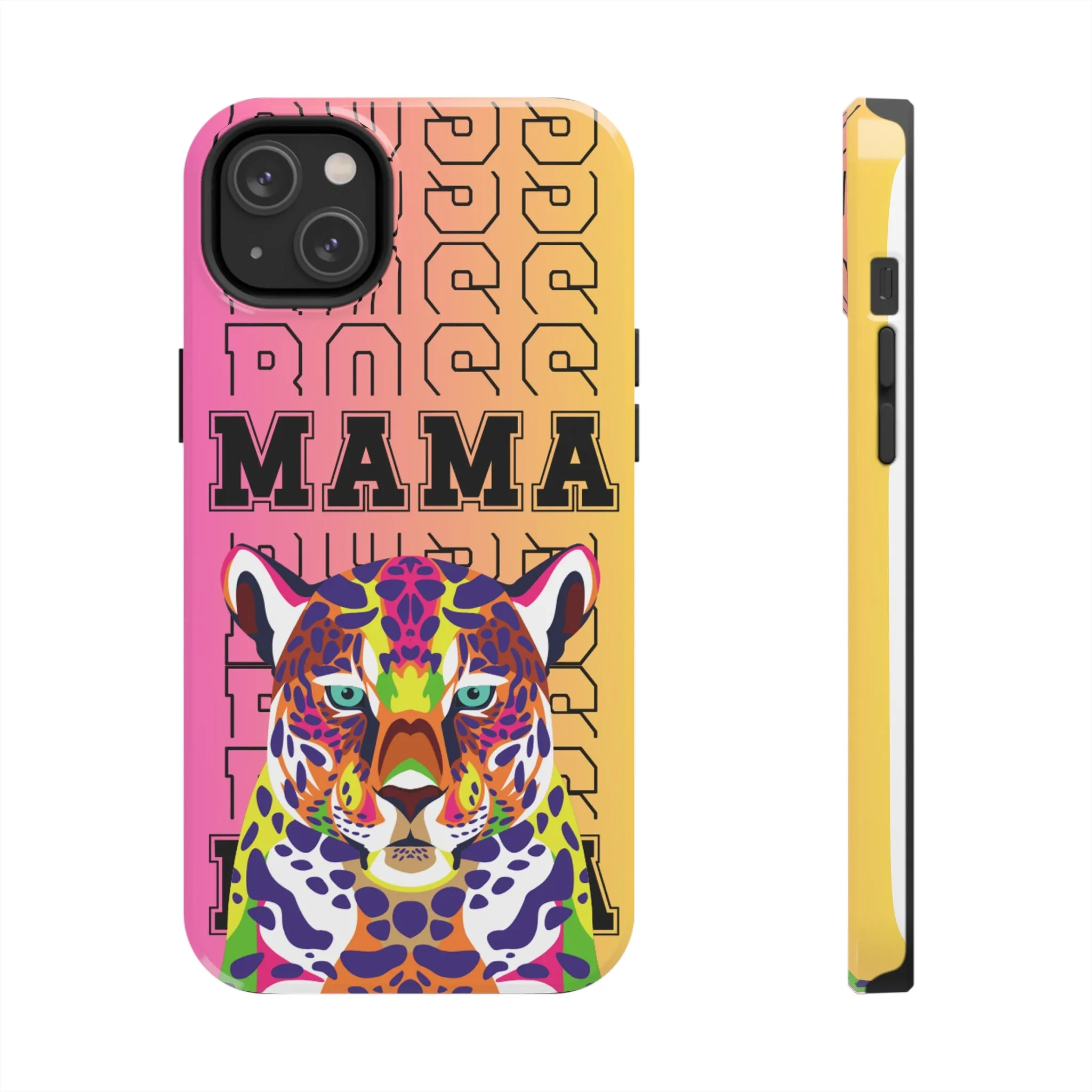 Colorful Cheetah 'Boss Mama' iPhone Case - Stylish and Empowering Protective Cover