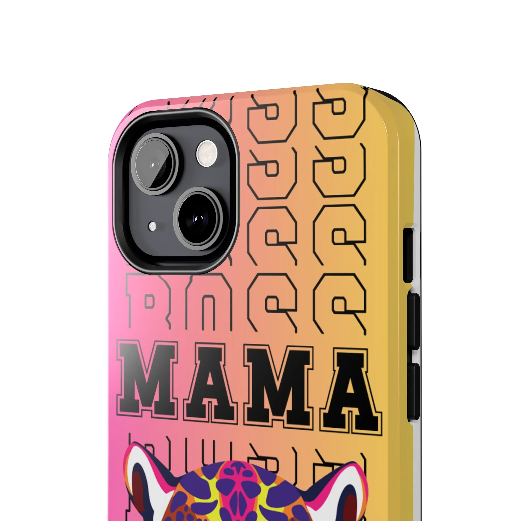 Colorful Cheetah 'Boss Mama' iPhone Case - Stylish and Empowering Protective Cover