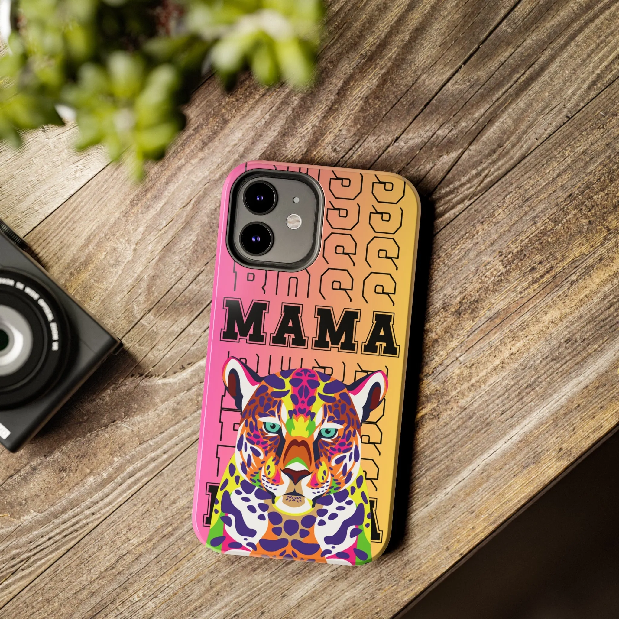 Colorful Cheetah 'Boss Mama' iPhone Case - Stylish and Empowering Protective Cover
