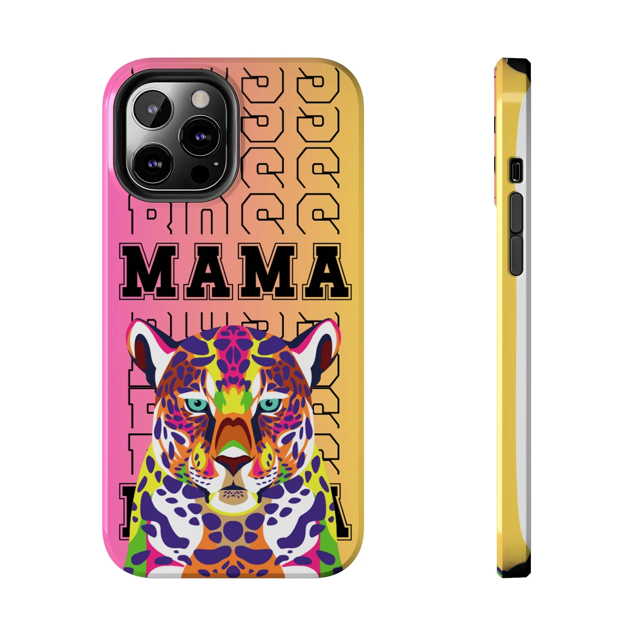 Colorful Cheetah 'Boss Mama' iPhone Case - Stylish and Empowering Protective Cover