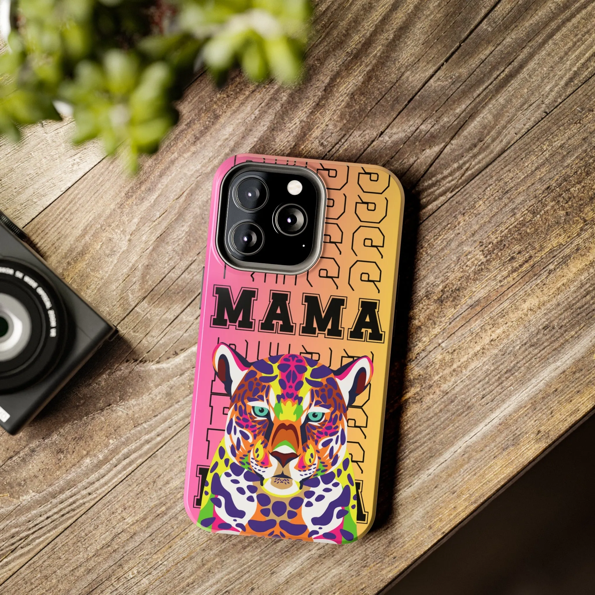 Colorful Cheetah 'Boss Mama' iPhone Case - Stylish and Empowering Protective Cover