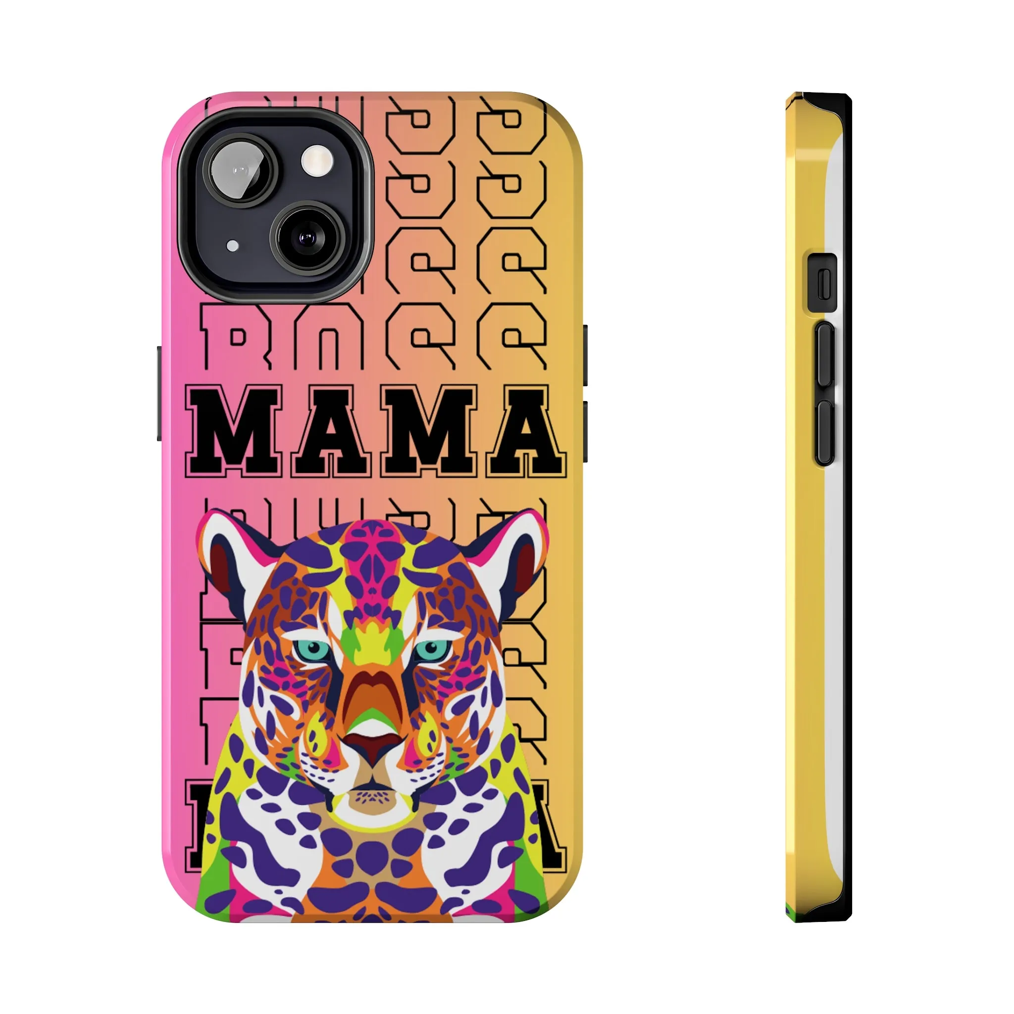 Colorful Cheetah 'Boss Mama' iPhone Case - Stylish and Empowering Protective Cover