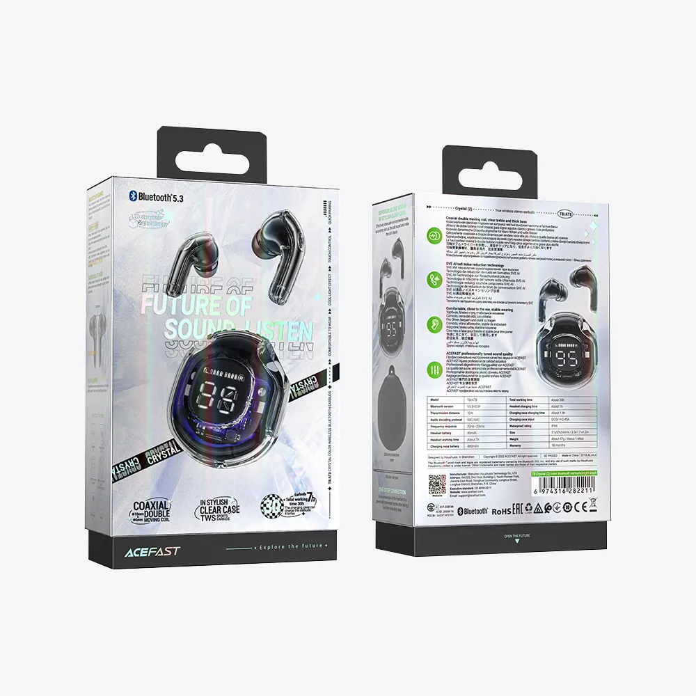 Crystal Series T8 ENC True Wireless Earbuds