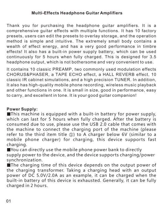 Cuvave H8 Portable Electric Guitar Amplifier Built-in Delay Tuner Phaser Reverb Effect IR Cabinet Guitar Plug