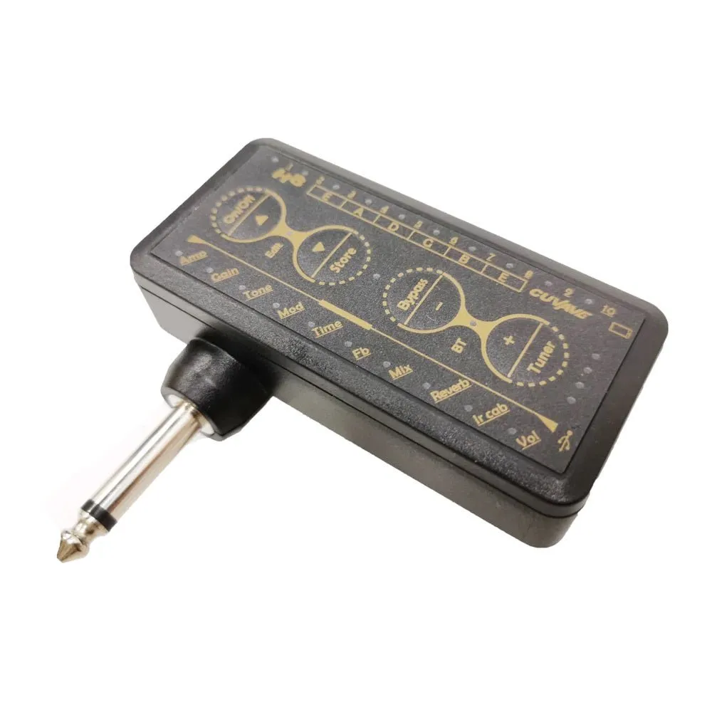 Cuvave H8 Portable Electric Guitar Amplifier Built-in Delay Tuner Phaser Reverb Effect IR Cabinet Guitar Plug