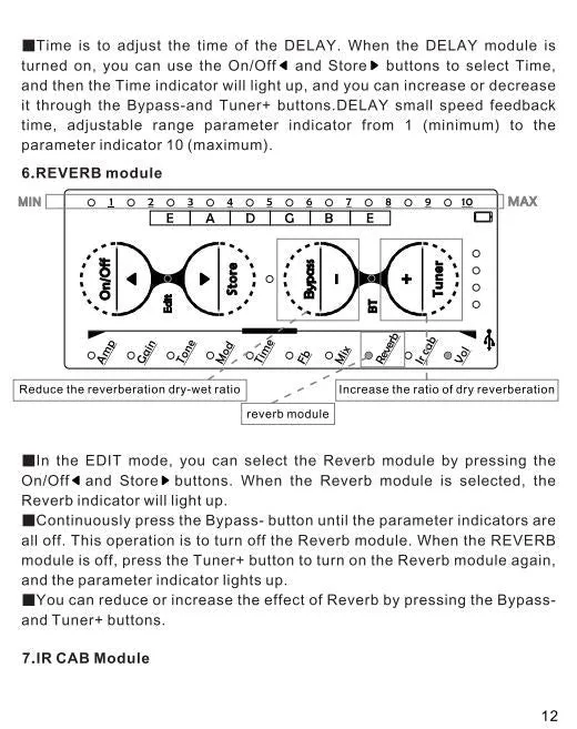 Cuvave H8 Portable Electric Guitar Amplifier Built-in Delay Tuner Phaser Reverb Effect IR Cabinet Guitar Plug