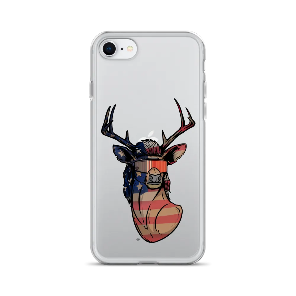 Deer Mullet USA 2.0 iPhone Case - Clear