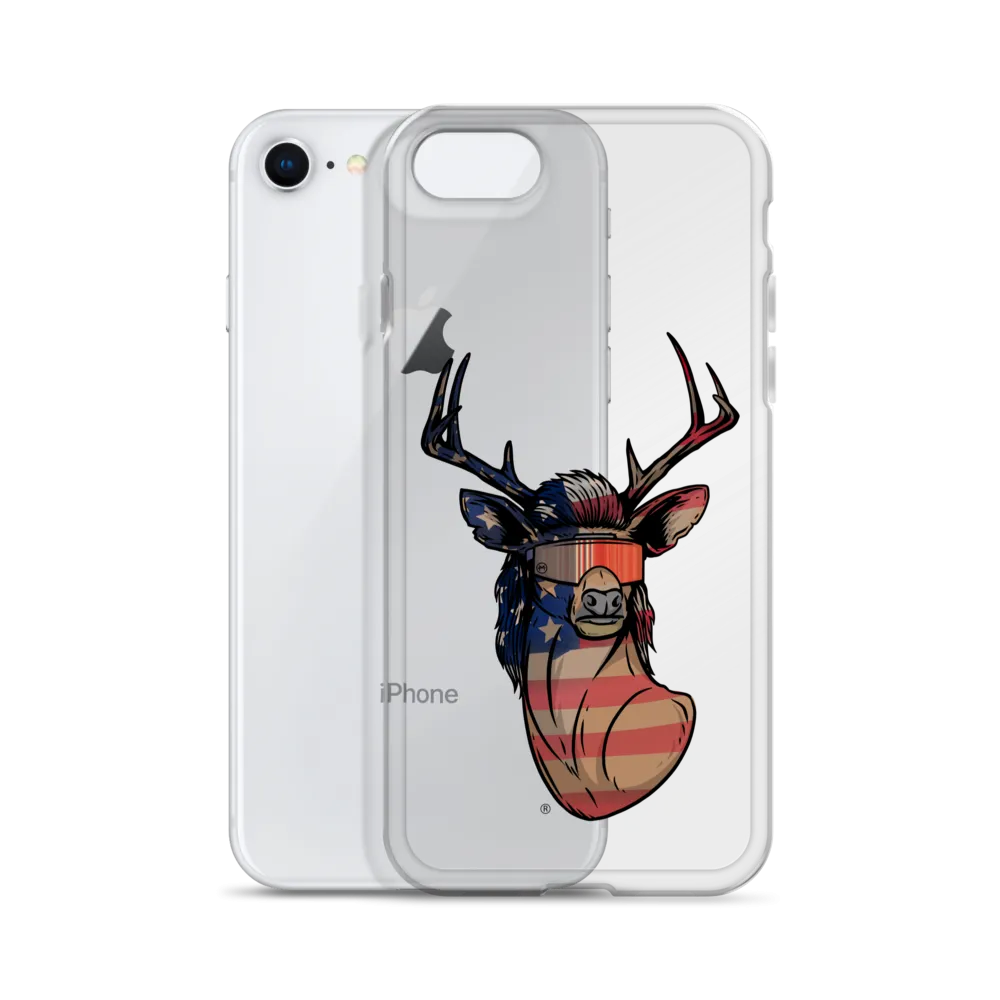 Deer Mullet USA 2.0 iPhone Case - Clear