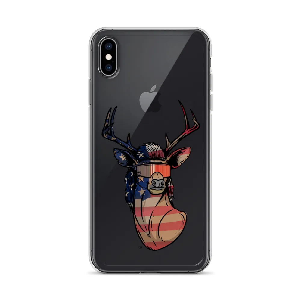 Deer Mullet USA 2.0 iPhone Case - Clear